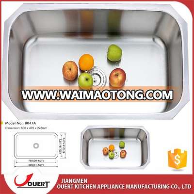 Free Anti-dumping Exported from Malaysia stainless steel 304 undermount single bowl portable restaurant kitchen sink