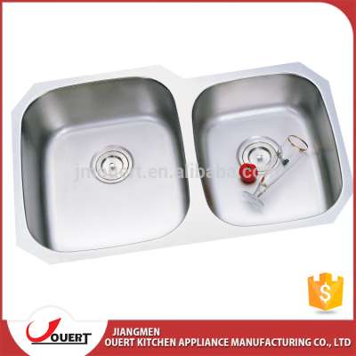 2017 hot sale cUPC undermount double bowl stainless steel wash kitchen sink