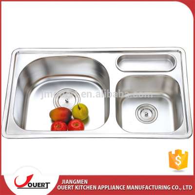 2017 hot sale custom size sri lanka double bowl stainless steel kitchen sink stand